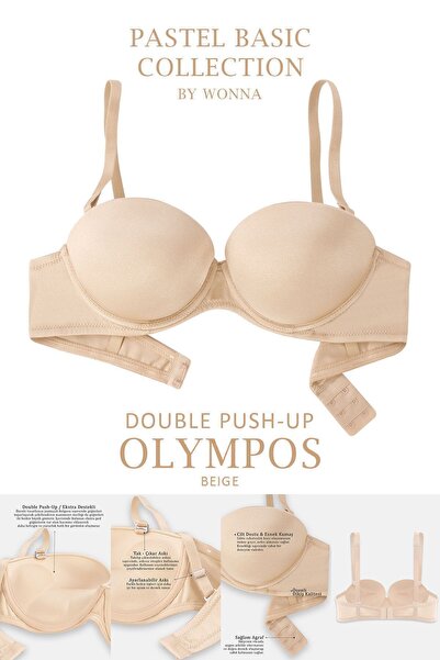 Wonna Olympos 2536 Ten Sutien Micro Basic fără bretele cu dublu push-up / ump...