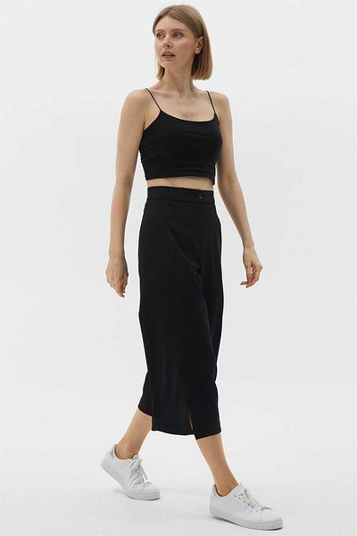 Two Mail Slit Trousers BLACK
