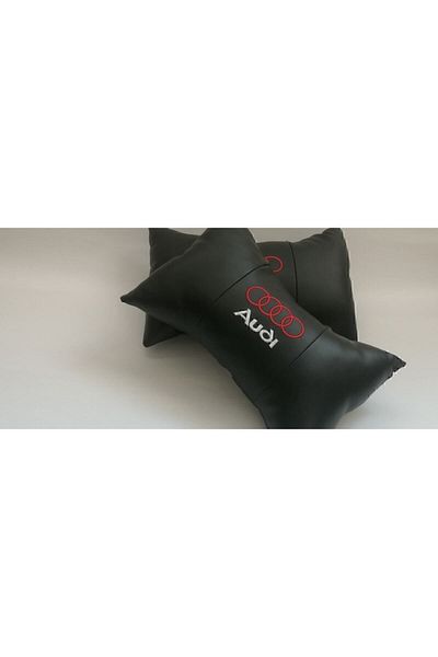 Agfa Audi Arma A1 A2 A3 A4 Model Compatible Auto Office Lumbar Support Seat Neck Pillow Vinyl Leather Embroidery Processing
