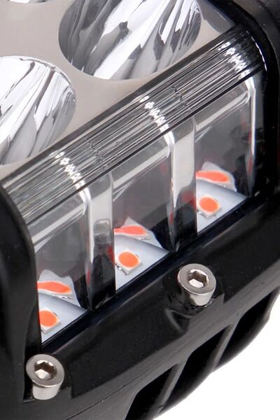 ASTRA LED Kaputüstü 12 Led Turuncu Beyaz 45w 10cm Kare Sis Farı Led Lamba ATV Offroad Motosiklet Sis Farı