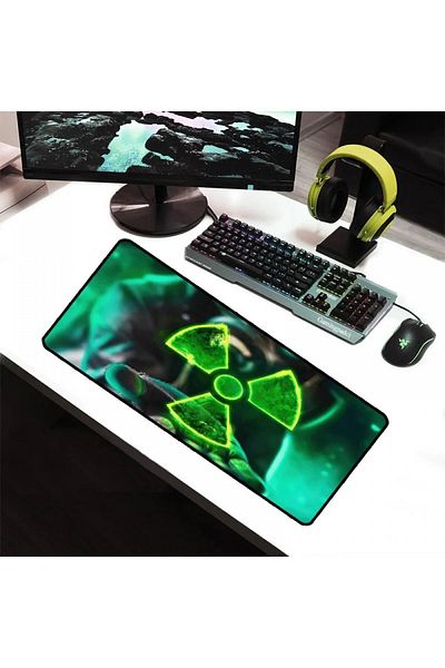 ALKESE 70x30 cm Radio Active Patterned - Ποντίκι Gamer με ραμμένη και αντιολισθητική βάση