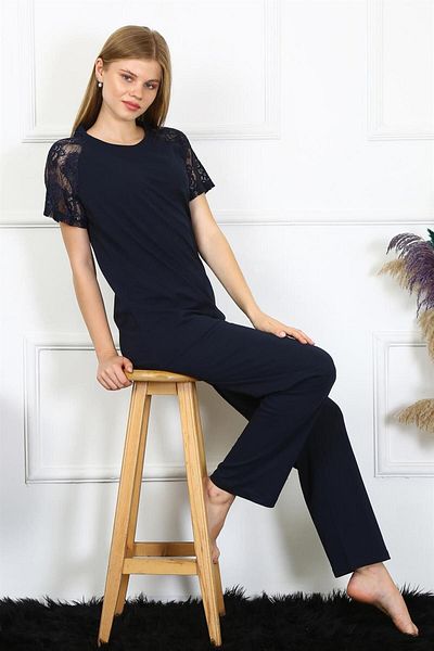 Akbeniz Lace Sleeve Fashion Line Women's Pajama Set - 4150
