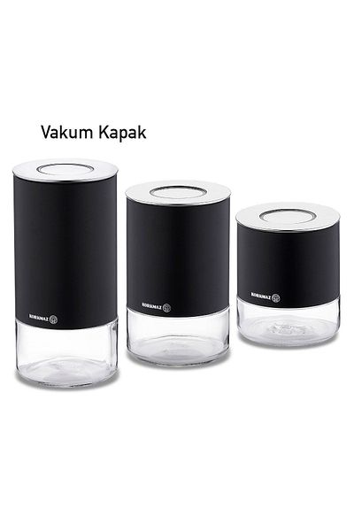 KORKMAZ Stora Plus 3 Piece Black Storage Set