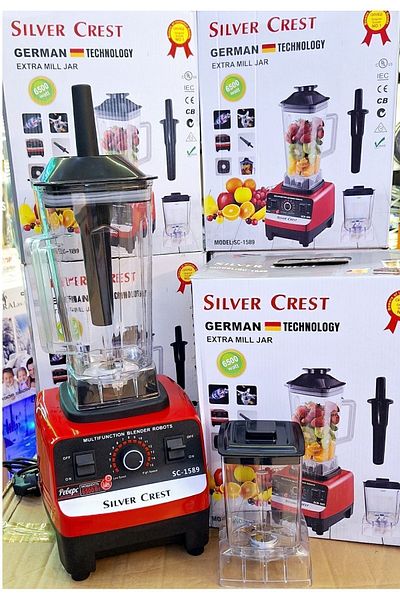 Silver Crest مطحنة ثلج احترافية بقدرة 6500 وات سعة 2.5 لتر للمقهى مع إبريق مزدوج