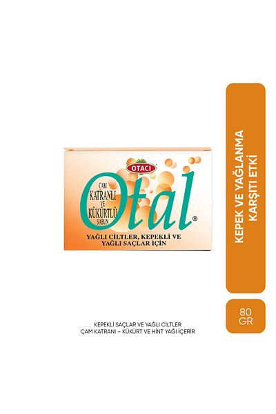 Otacı Otal Pine Tar and Sulfur Soap 80 Gr Oily Dandruff Hair Shampoo