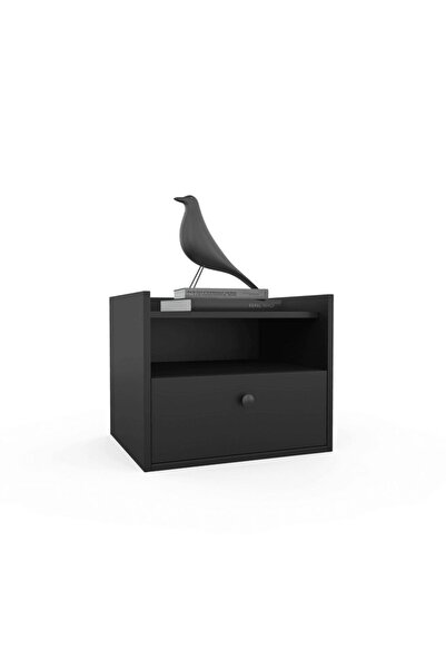 ANZERA Mono Komodin - Siyah - Tek Çekmeceli