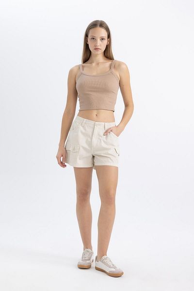 DeFacto Geripptes Camisole-Tanktop – Basic-Modell B0563ax24sm