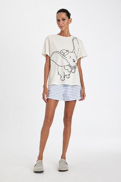 DeFacto Set de pijamale cu mânecă scurtă Disney Dumbo Regular Fit - D4473AX24HS