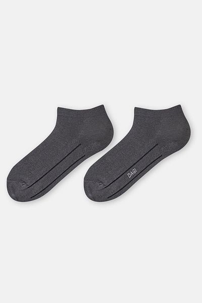 Dagi Anthrazitfarbene Booties-Socken für Herren aus Baumwolle