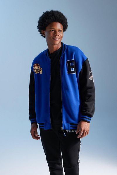 DeFacto Oversize College Collar Zippered Bomber Cardigan - Back Printed with Pockets A7258Ax23Au