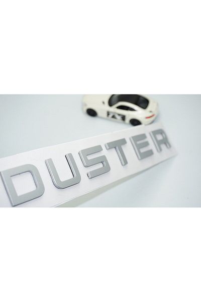 DK Tuning Gray Abs 3m 3D Lettering Logo Duster Front Hood Compatible with Dacia