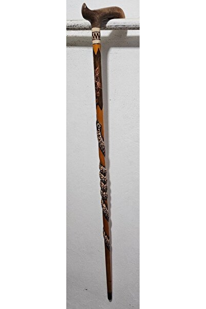 Genel Markalar Devrek Bastonu Yılan Kabartmalı Özel Kızılcık Ağacı