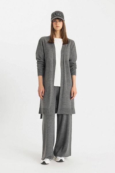 DeFacto Πλεκτό παντελόνι Relaxed Fit - ίσια μέση, ελαστικό φαρδύ πόδι V0088az24au
