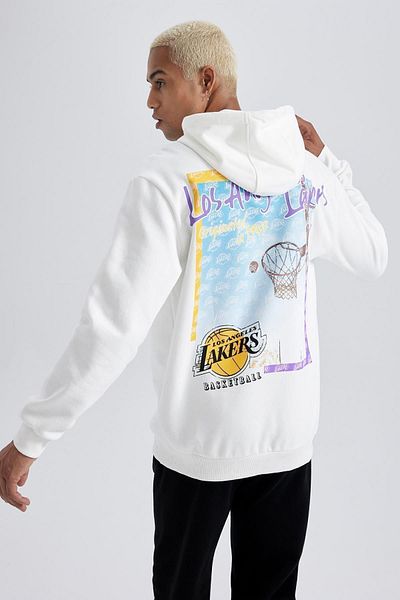 DeFacto Los Angeles Lakers Standard Fit Hooded Sweatshirt - A9840ax23wn