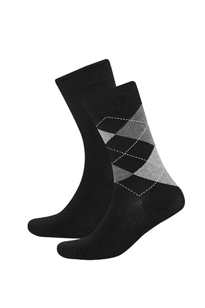 DeFacto Nahtlose lange Herrensocken aus Bambus, 2er-Set – D3775axns