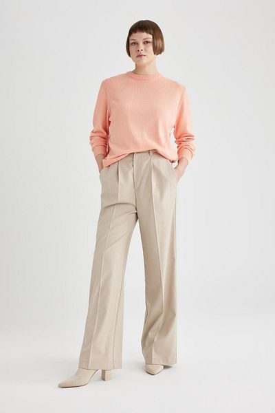 DeFacto Regular Fit Crew Neck Basic Sima kötöttáru pulóver C0058ax23wn
