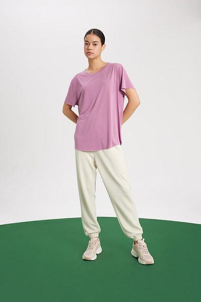 DeFacto Tricou sport oversize în modal cu gât crew - mânecă scurtă B5536ax24sp