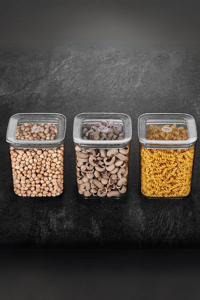 VİP AHMET 3 X 1000 ml Sude Square Storage Container