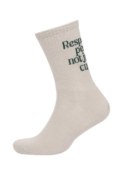 DeFacto Men's 3-Piece Cotton Comfortable Long Socks Set - C6760Axns