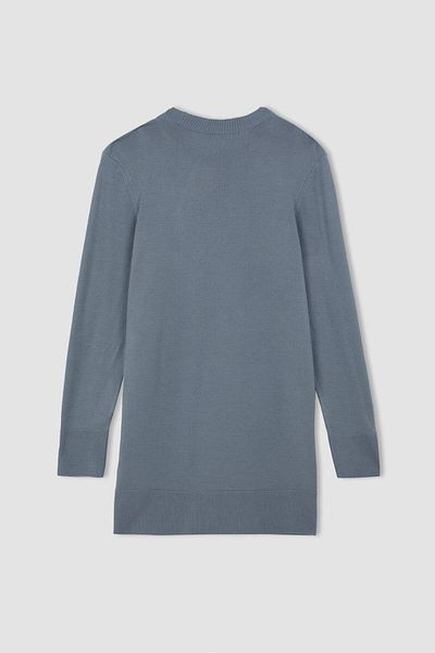 DeFacto Regular Fit Crew Neck Side Slit Longline Tunic