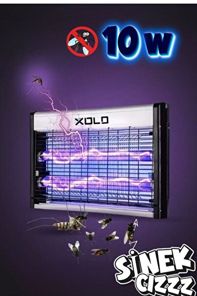 xolo Çelik Kasalı 10W Sinek Öldürücü Cihaz Sivri Karasinek Kelebek Uv Led Lam...