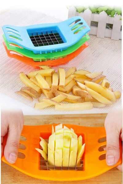 Yayke Paslanmaz Çelik Sebze Patates Dilimleme Kesici Chopper Cips Yapma Aracı