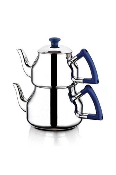 Özkent Beyaz Marmaris Mega Boy Çaydanlık Paslanmaz Çelik