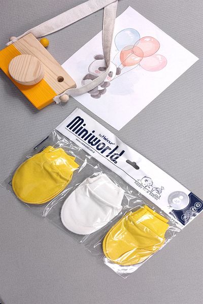 Miniworld Newborn Baby Gloves 3-pack