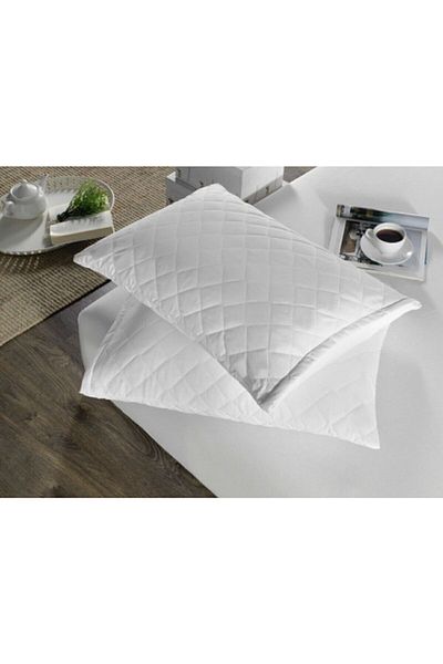 Denizli Alez Cotton Quilted Pillow Protector, Pillow Mat (1 Pc)