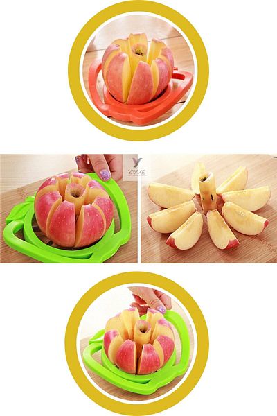 Yayke 8 Slice Apple Pear Lemon Orange Slicer Presentation Apparatus