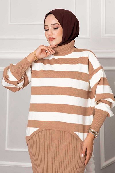 EBRUTESETTÜR Wide Striped Cropled Dress