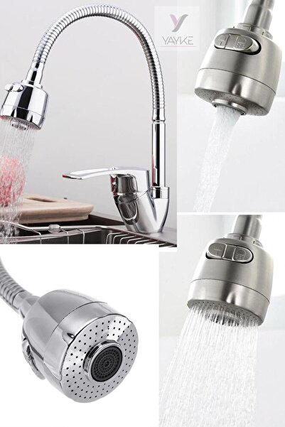 Yayke رأس حوض المطبخ الحلزوني مع رأس متحرك وموفر للمياه من الكروم