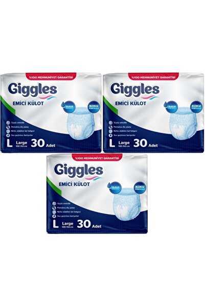 giggles Hasta Bezi Yetişkin Emici Külot L-Büyük 90 Adet (3Pk*30)
