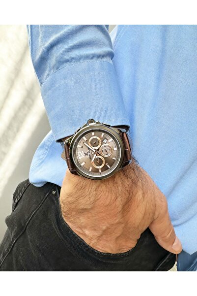 Daniel Klein Kahverengi Deri Kordon Erkek Kol Saati