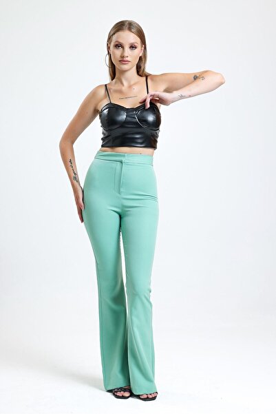 Sense Water Green Hürrem Trousers - Spanish Leg, Pnt35010