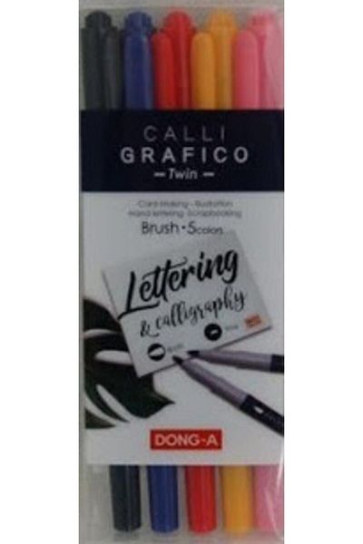 Dong-A Calli Grafico Double Tip Calligraphy Pen 5 Colors