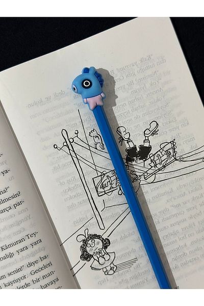 odaburada Blue Donkey Figure Cute Pencil Ornament-Pencil Head
