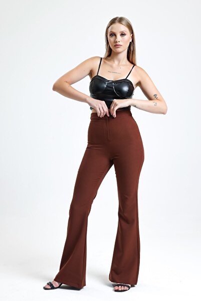 Sense Hürrem Spanish Leg Trousers - Pnt35010 Brown