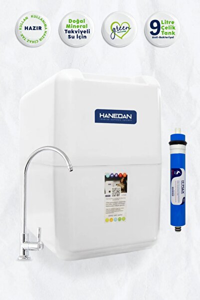 Hanedan 80 Gpd Membranlı 11 Aşama 9 Litre Tanklı Su Arıtma Cihazı
