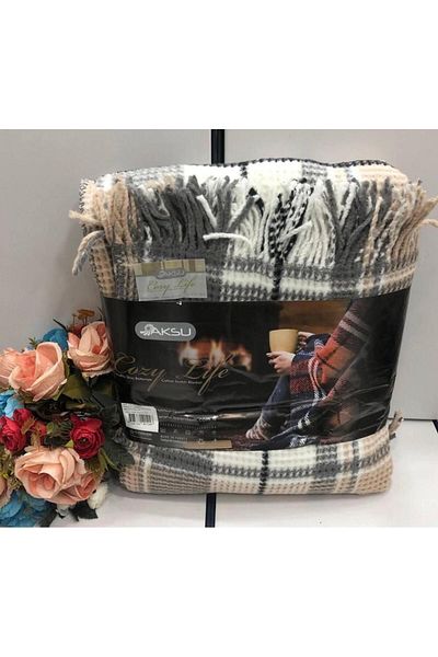 AKSU Tasseled Tv Blanket for Double