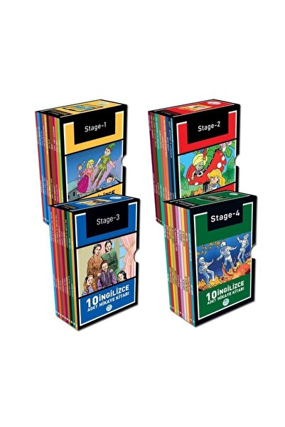 Mavi Çatı Yayınları Ingilizce Hikaye Seti 40 Kitap (stage 1-2-3-4) Maviçatı Y...