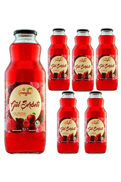 Meysu Gül Şerbeti 1 L 1 Koli 6lı Paket