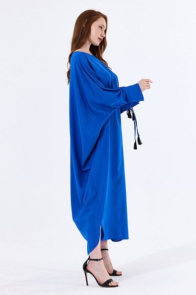 Sense Saks Viscose Kimono - Φούντα με κορδόνια, μανσέτες KMN35008