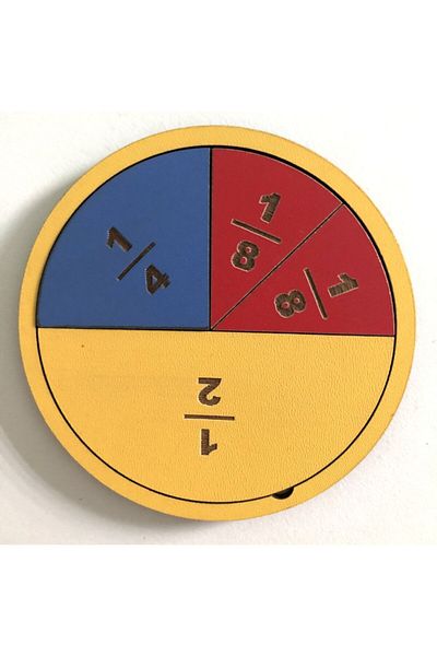 Okhool 10 cm Wide Mini Wooden Fraction Set