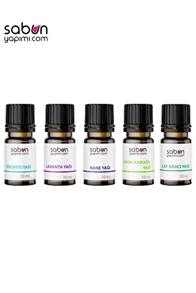 Home Aromatik Yağ Seti 5li – Lavanta, Nane, Biberiye, Limon, Çay Ağacı