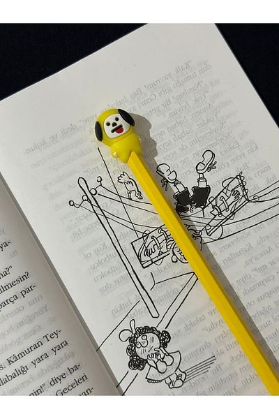 odaburada Cute Pencil Ornament-Pencil Head with Dog Figure