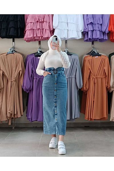 MODA CEYDA Τζιν φούστα