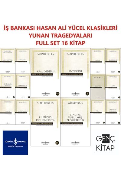 TÜRKİYE İŞ BANKASI KÜLTÜR YAYINLARI Iş Bankası Yunan Tragedyaları 16 Kitap Se...