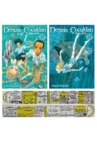Marmara Çizgi Denizin Çocukları 1-2. Ciltler Manga Seti + Matematik Öğreten A...
