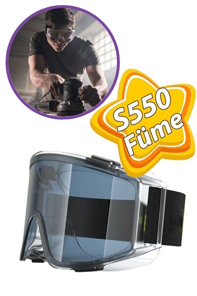 GLASWEN Welding Protective Work Security Safety Goggles Valve Glasses S550 Smoked Products